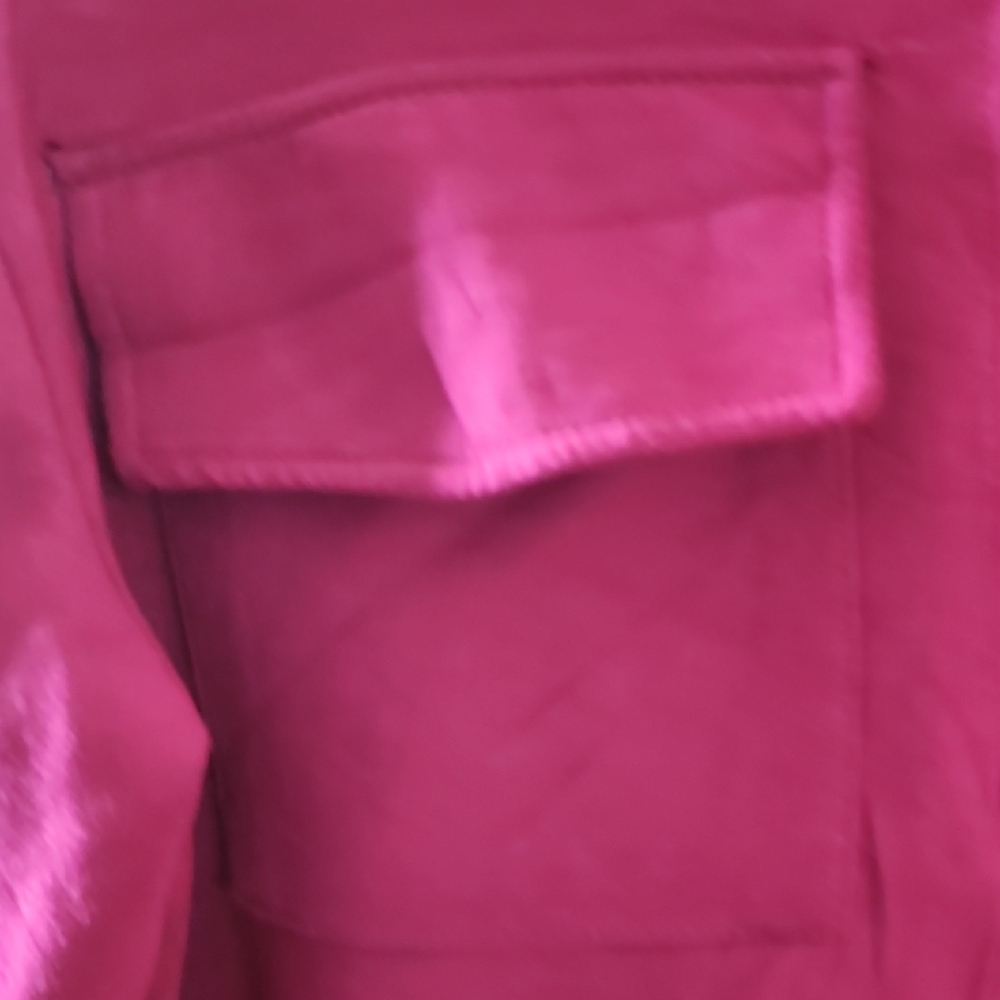 Women's Button Down Shirt - Fuchsia - Picture 3 of 6